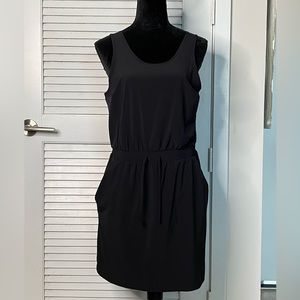 Stretchy athletic material, dry fit all in motion dress.